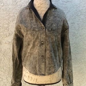 Vintage black acid washed jacket